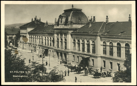 St. Pölten N.Ö. Staatsbahnhof 1924