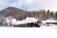 Dampfzug Mariazeller Advent Schnee