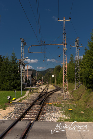 Mariazellerbahn-Fahrleitungsmast Ursprungsausführung