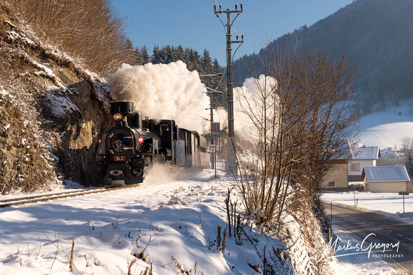 Mariazellerbahn Dampfzug Winter