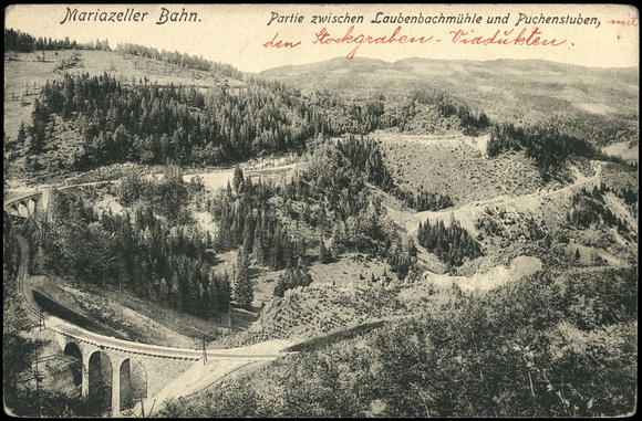 Mariazellerbahn - Partie zwischen Laubenbachmühle und Puchenstuben  - Stockgrabenviadukte