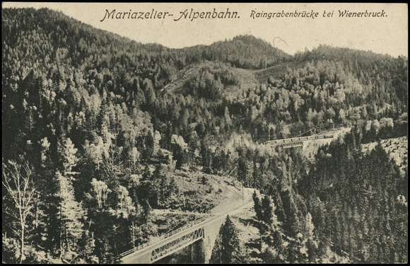 Mariazeller Alpenbahn Raingrabenbrücke bei Wienerbruck