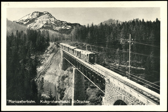 Mariazellerbahn,  Kuhgrabenviadukt mit Ötscher