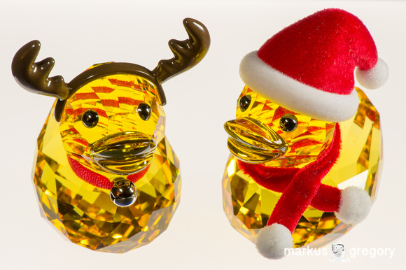 Swarovski Happy Duck -Santa & Reindeer