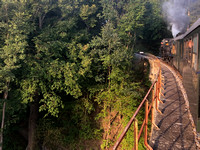 Dampfzug Waldviertelbahn Südast Gmünd-Groß Gerungs als Passagier